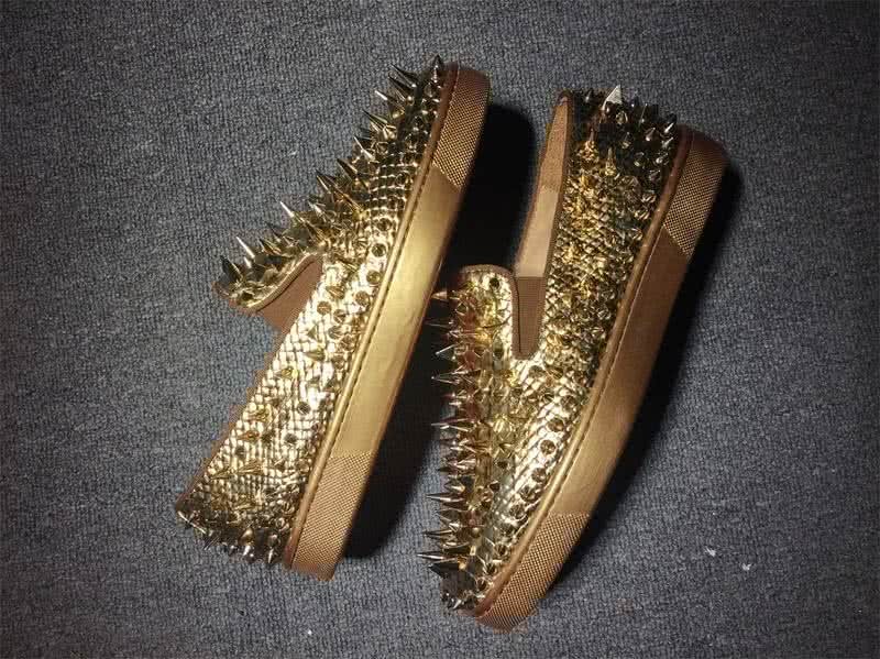 Christian Louboutin Low Top All Golden Rivets Golden Upper 5