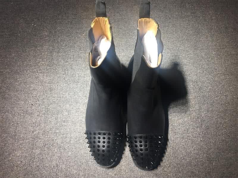 Christian Louboutin Men's Boots Black And Rivets On The Toe Cap 2