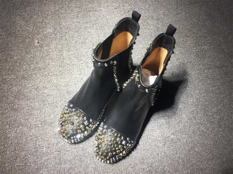 Christian Louboutin Men's Boots Black And Rivets 1