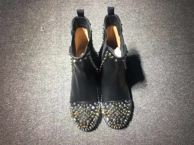 Christian Louboutin Men's Boots Black And Rivets 2
