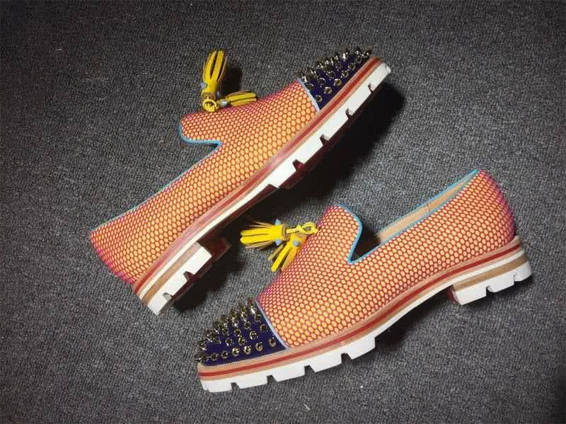 Christian Louboutin Loafer Women/Men Orange/Blue 6