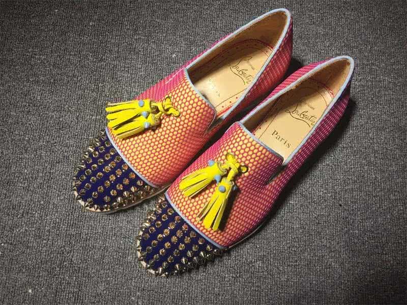 Christian Louboutin Loafer Men/Women Orange/Black 1
