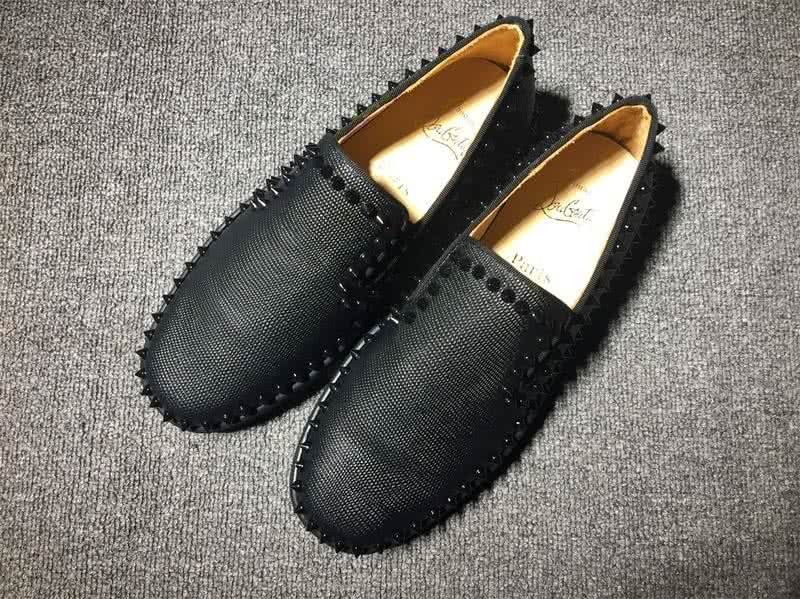 Christian Louboutin Low Top Black Rivets Black Leather 1