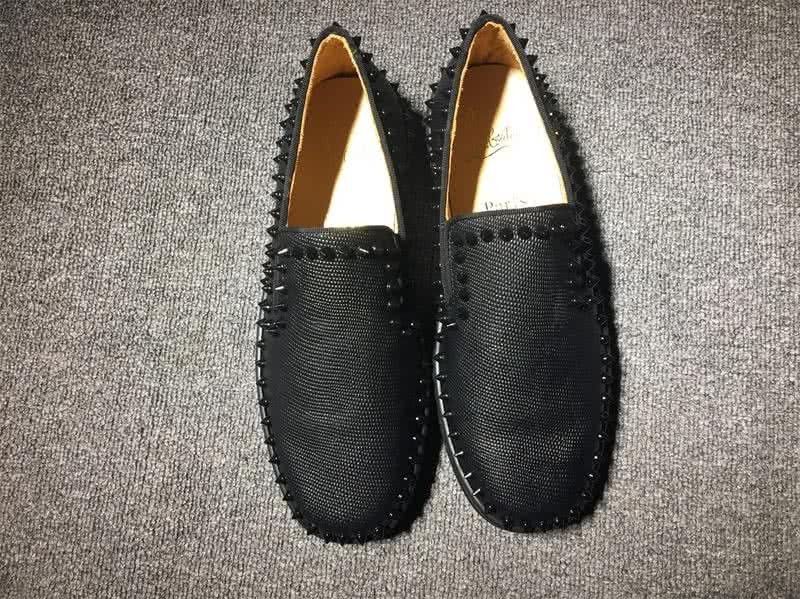 Christian Louboutin Low Top Black Rivets Black Leather 3