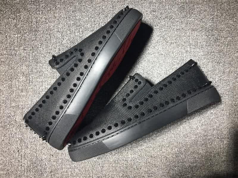 Christian Louboutin Low Top Black Rivets Black Leather 7