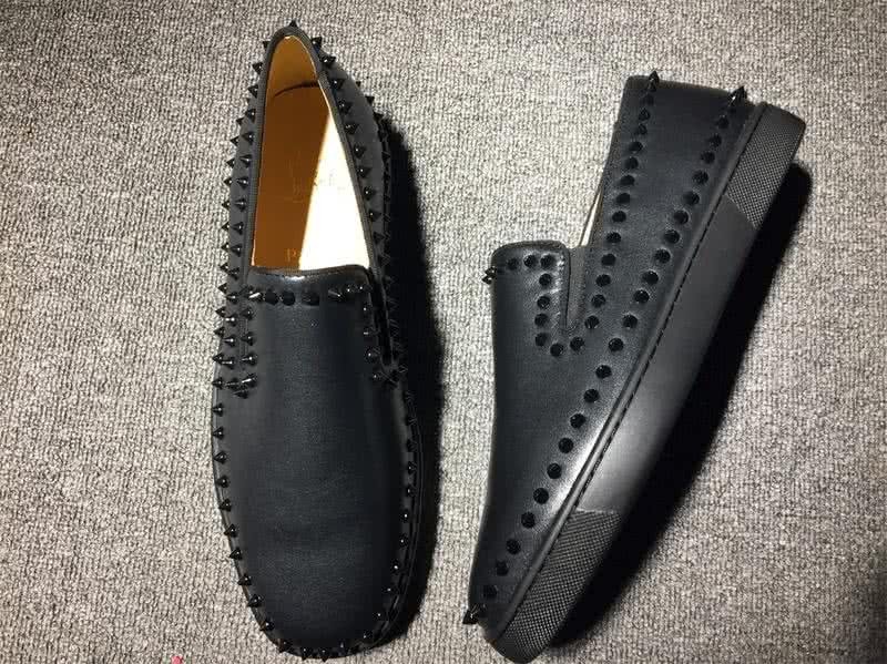 Christian Louboutin Low Top Black Rivets Black Leather 3