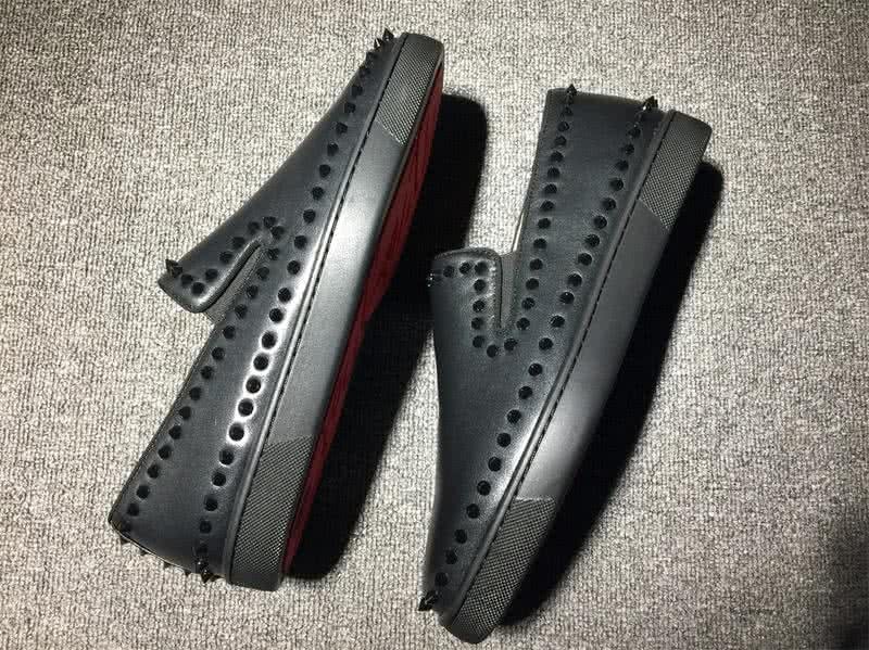 Christian Louboutin Low Top Black Rivets Black Leather 6