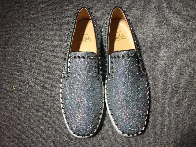Christian Louboutin Low Top Rivets Silver Shiny 3
