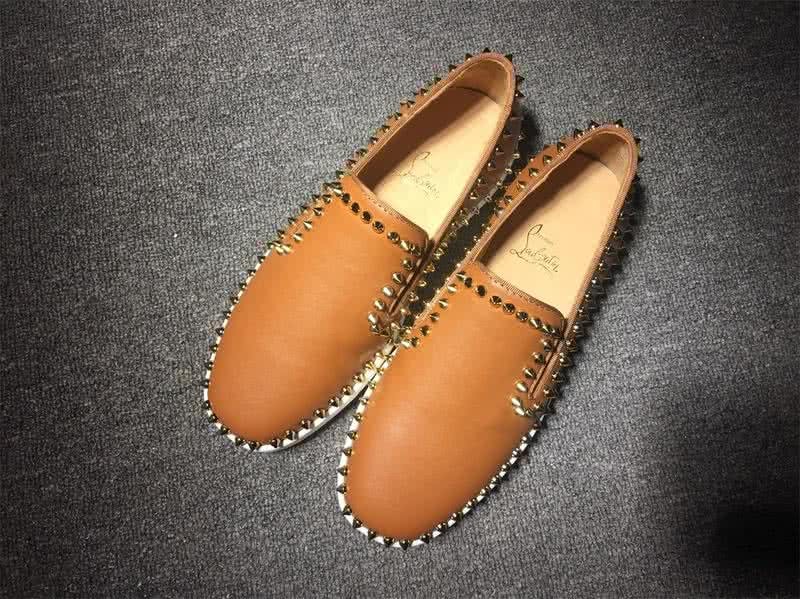 Christian Louboutin Low Top Rivets Camel Leather 1