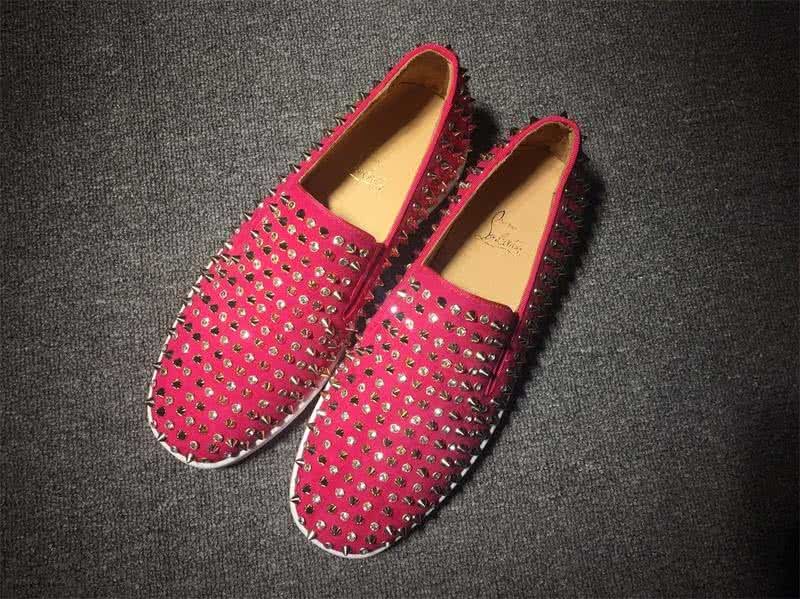 Christian Louboutin Low Top Red Upper And Full Rivets 1
