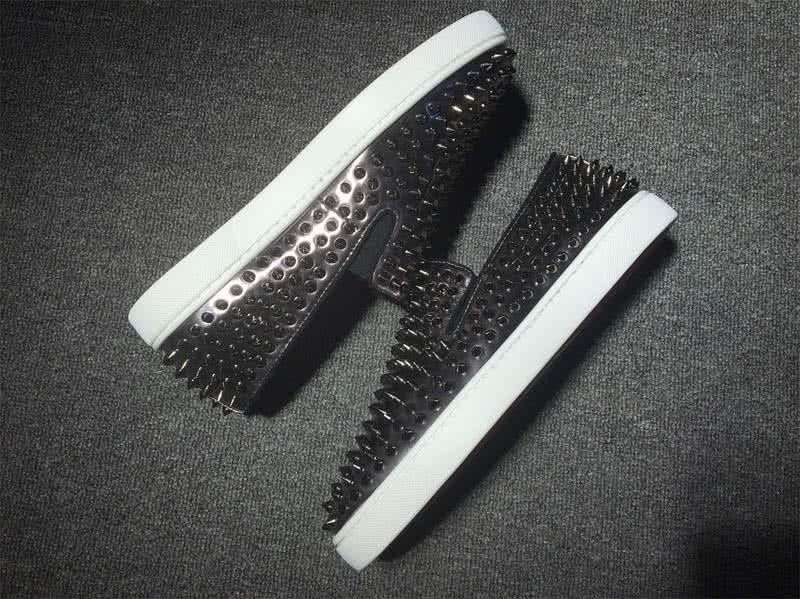 Christian Louboutin Low Top Black Upper And Full Black Rivets 9