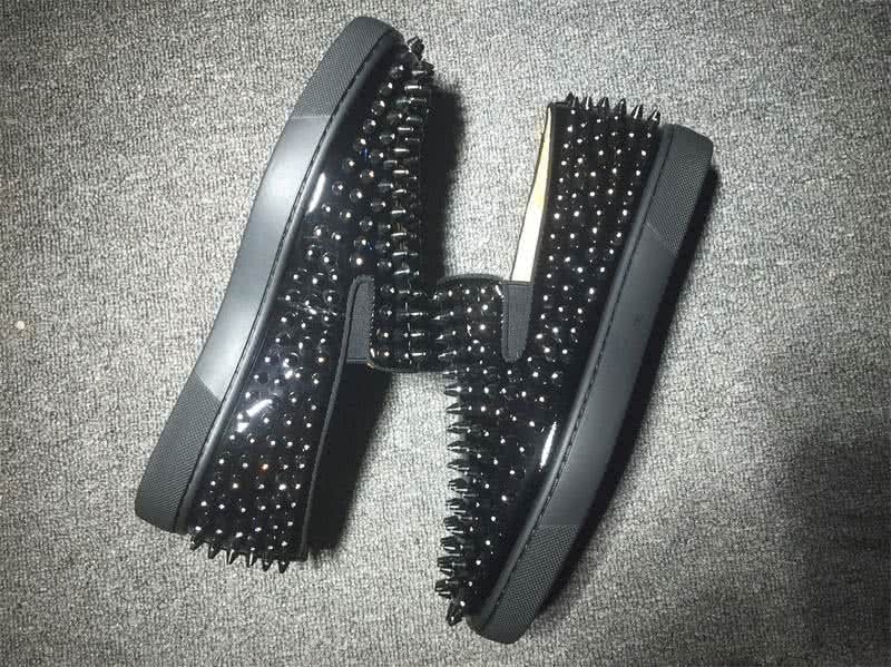 Christian Louboutin Low Top Black Upper And Full Rivets 7