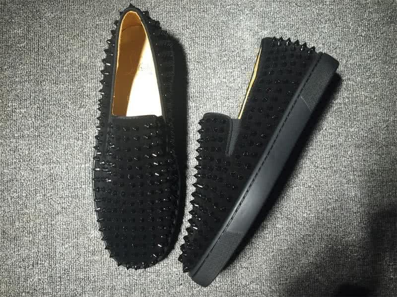 Christian Louboutin Low Top Black Patent Leather Upper And Full Rivets 3