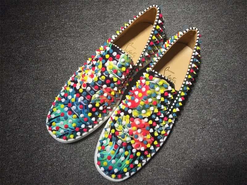 Christian Louboutin Low Top Painting Upper And Colorful Rivets 1