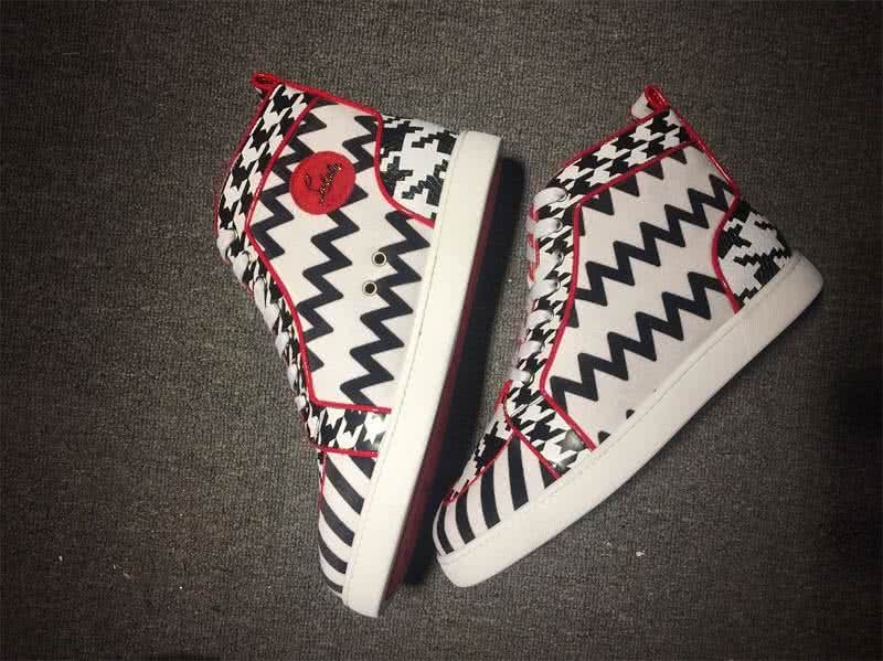 Christian Louboutin Cloth Sneaker Men/Women Black/White 4