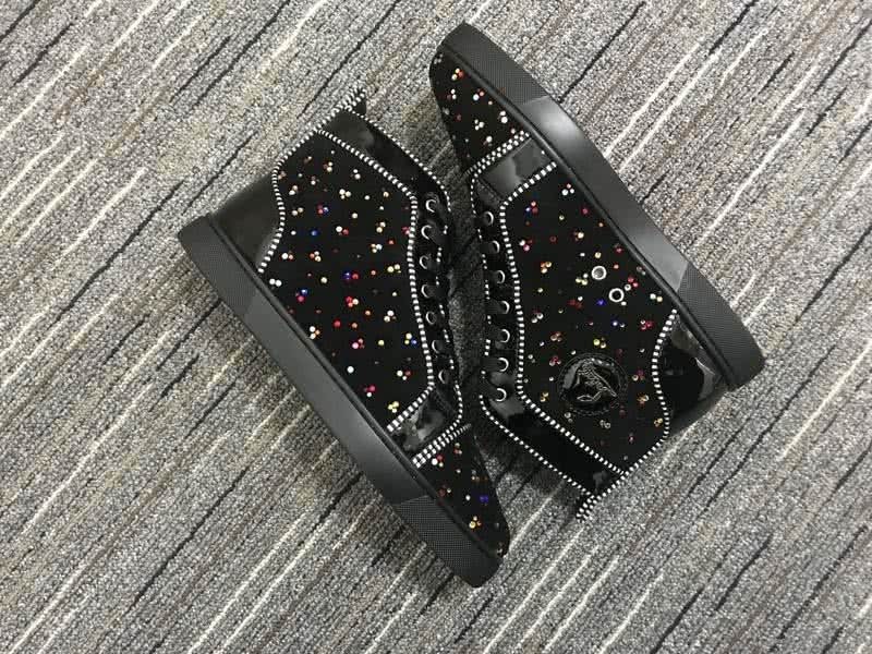Christian Louboutin Rhinestone Men/Women Black 4