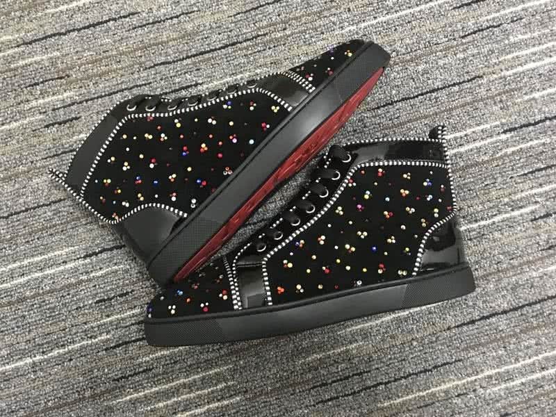 Christian Louboutin Rhinestone Men/Women Black 7