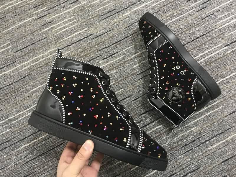 Christian Louboutin Rhinestone Men/Women Black 9