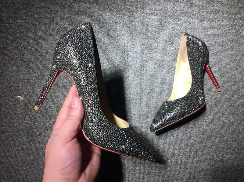 Christian Louboutin High Heels Black Crystals 7