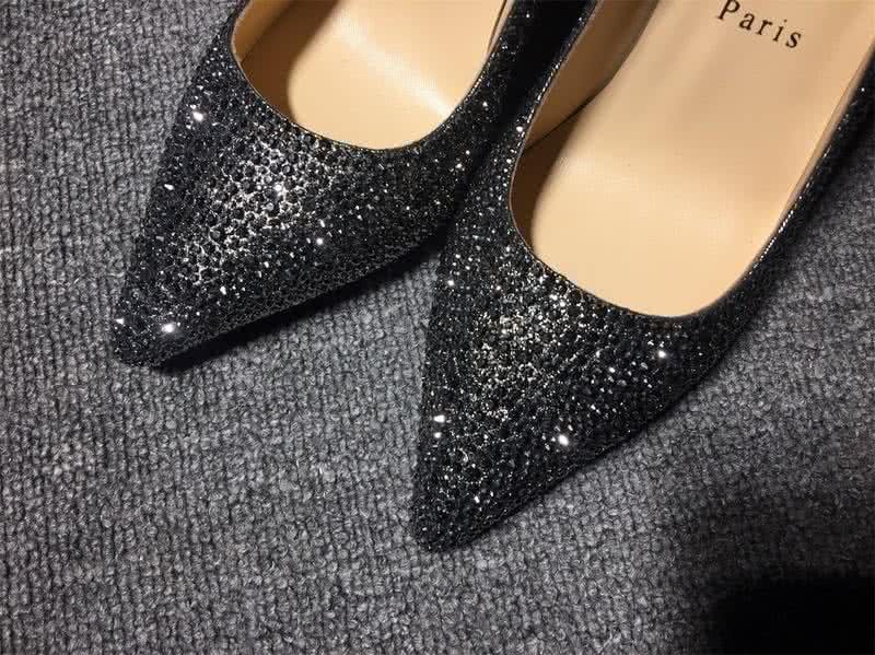 Christian Louboutin High Heels Black Crystals 9