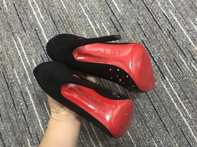 Christian Louboutin High Heels Black Suede And Decorations On The Toe Cap 8