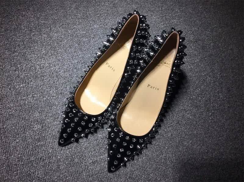 Christian Louboutin High Heels Black Patent Leather And Rivets 1
