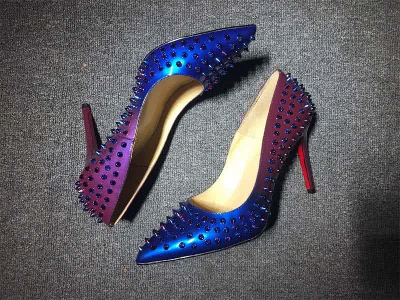 Christian Louboutin High Heels Blue Purple And Rivets 6