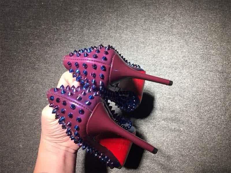Christian Louboutin High Heels Blue Purple And Rivets 8