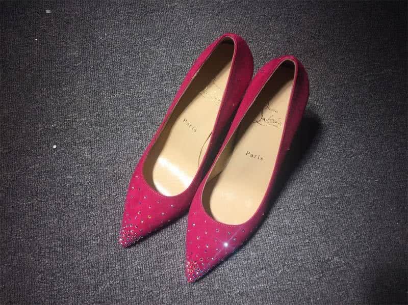 Christian Louboutin High Heels Red Suede And Crystal 1
