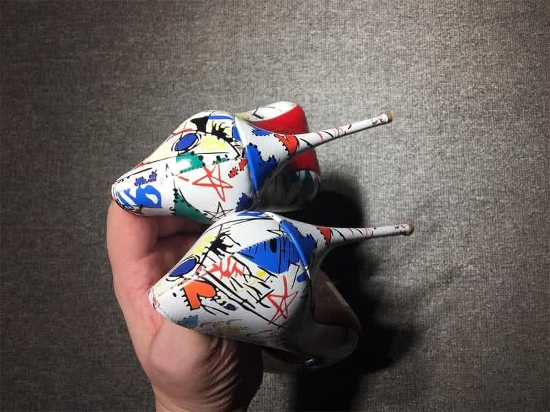 Christian Louboutin High Heels White And Colored Painting 8