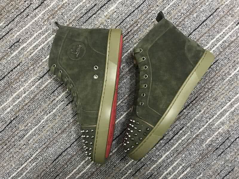 Christian Louboutin Lou Spikes Men/Women Dark Green 3