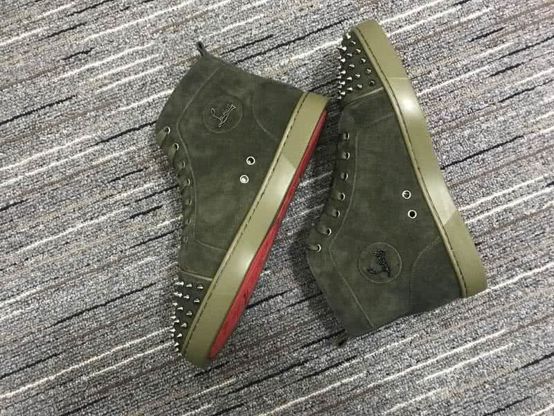 Christian Louboutin Lou Spikes Men/Women Dark Green 4
