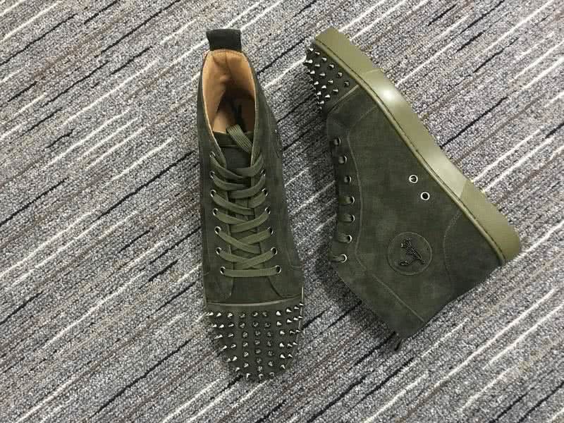 Christian Louboutin Lou Spikes Men/Women Dark Green 5