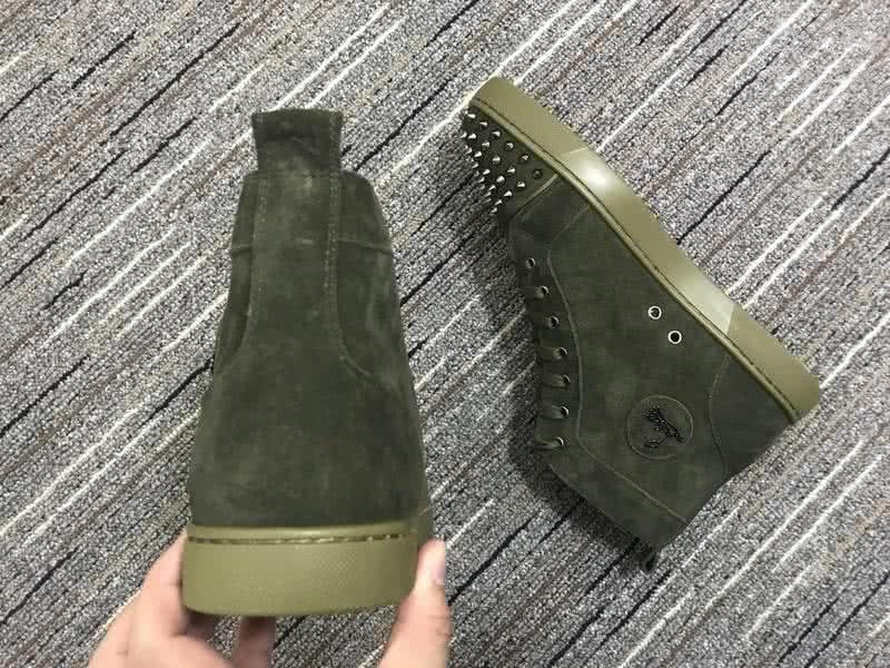 Christian Louboutin Lou Spikes Men/Women Dark Green 7