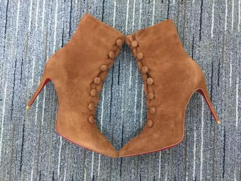 Christian Louboutin Women's Boots Brown Suede High Heels 6
