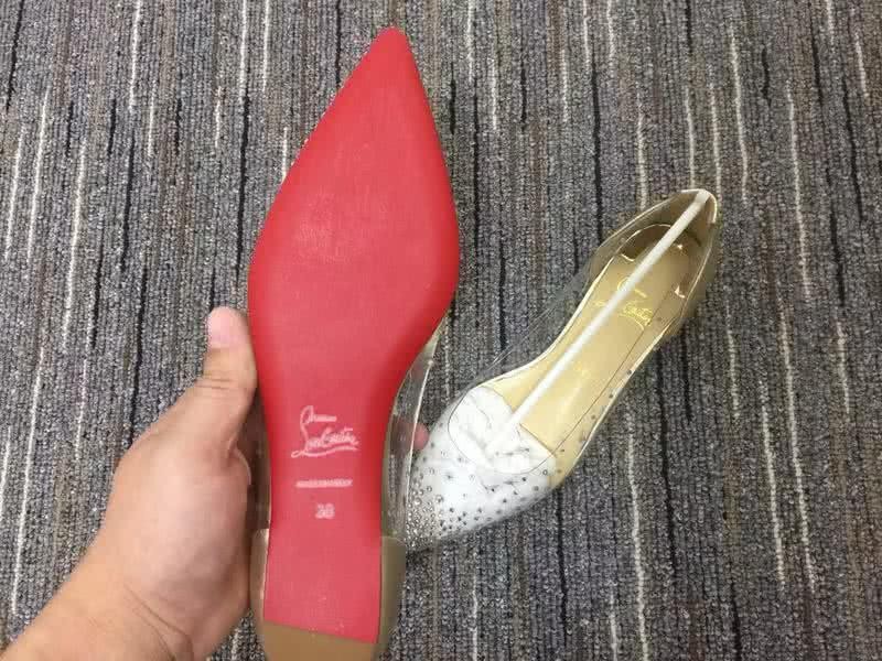 Christian Louboutin Women's Flats PVC Golden And Crystal 2