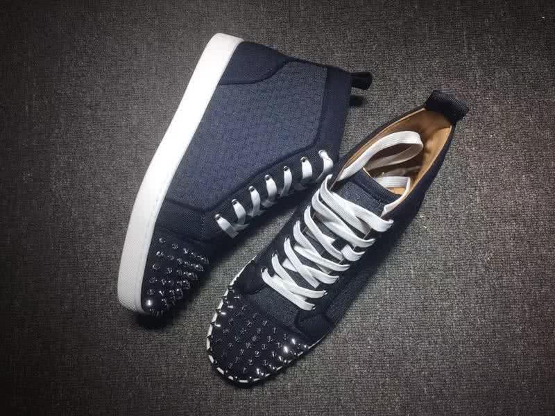 Christian Louboutin Lou Spikes Men/Women Black Gray 4