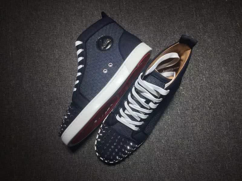 Christian Louboutin Lou Spikes Men/Women Black Gray 5