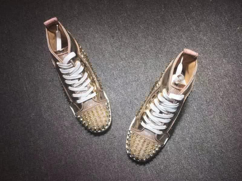 Christian Louboutin Lou Spikes Men/Women Gold 3