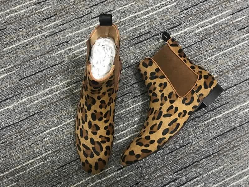 Christian Louboutin Men's Boots Suede Leopard 2