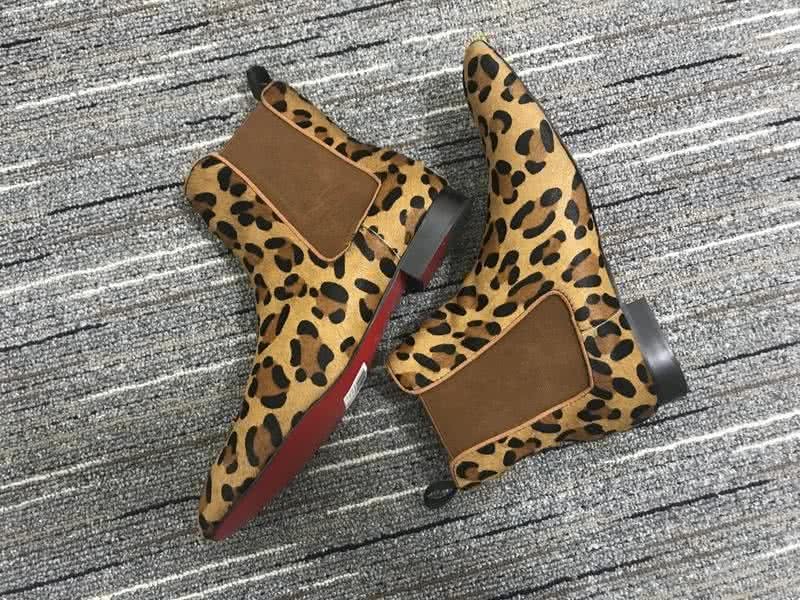 Christian Louboutin Men's Boots Suede Leopard 5
