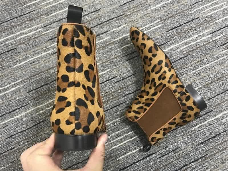 Christian Louboutin Men's Boots Suede Leopard 8