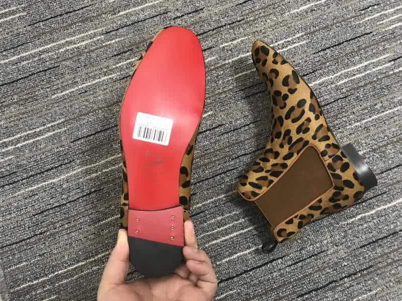 Christian Louboutin Men's Boots Suede Leopard 9