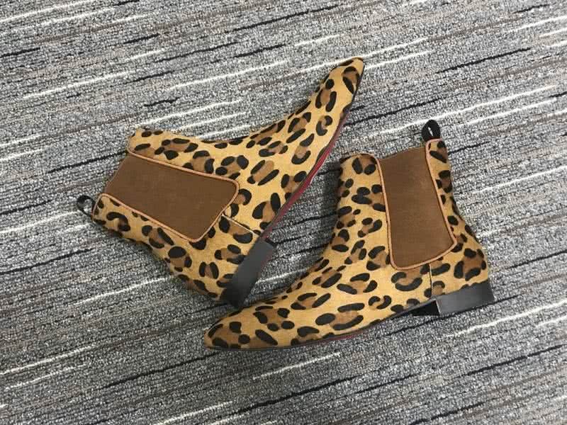 Christian Louboutin Men's Boots Suede Leopard 10