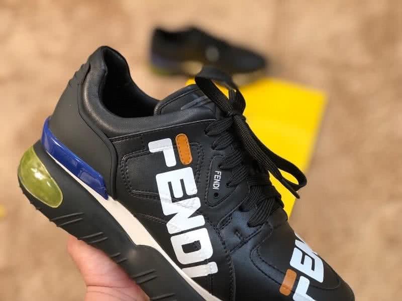 Fendi Sneakers Black White Green Men And Women 7