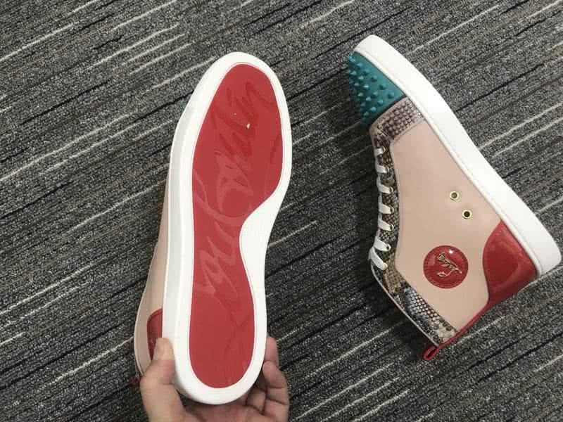 Christian Louboutin Lou Spikes Men/Women Carnation/Red/Green 8