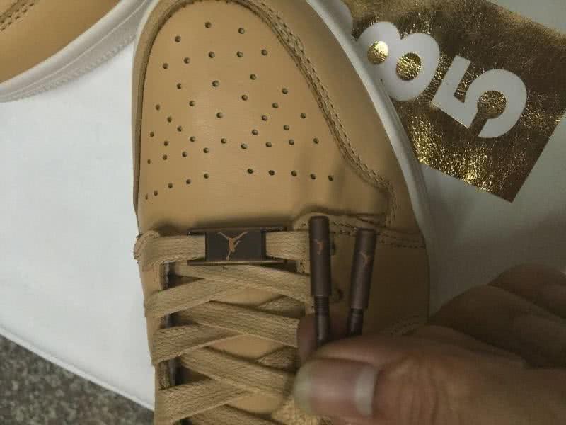 Air Jordan 1 Leather Nude White Men 4