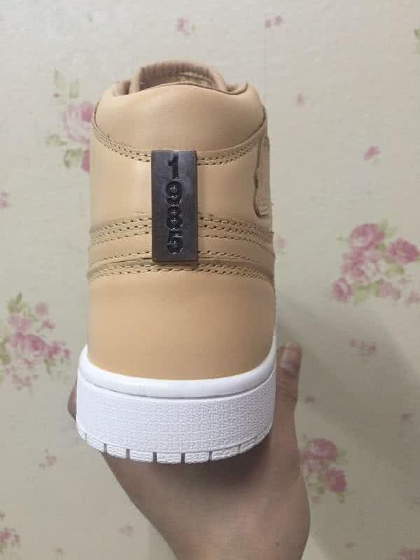 Air Jordan 1 Leather Nude White Men 3
