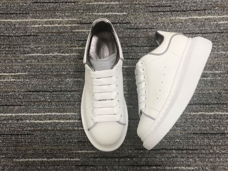 Alexander McQueen White and White shoelace Men And Women 2