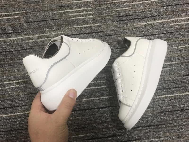 Alexander McQueen White and White shoelace Men And Women 4
